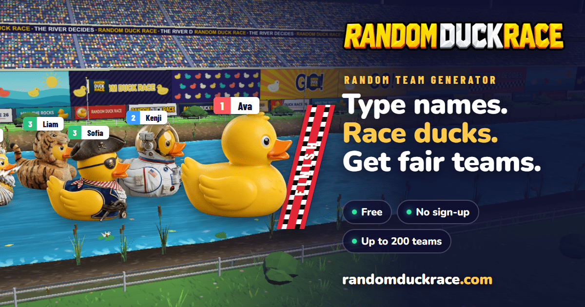 Random Team Generator – Split Names into Fair Teams